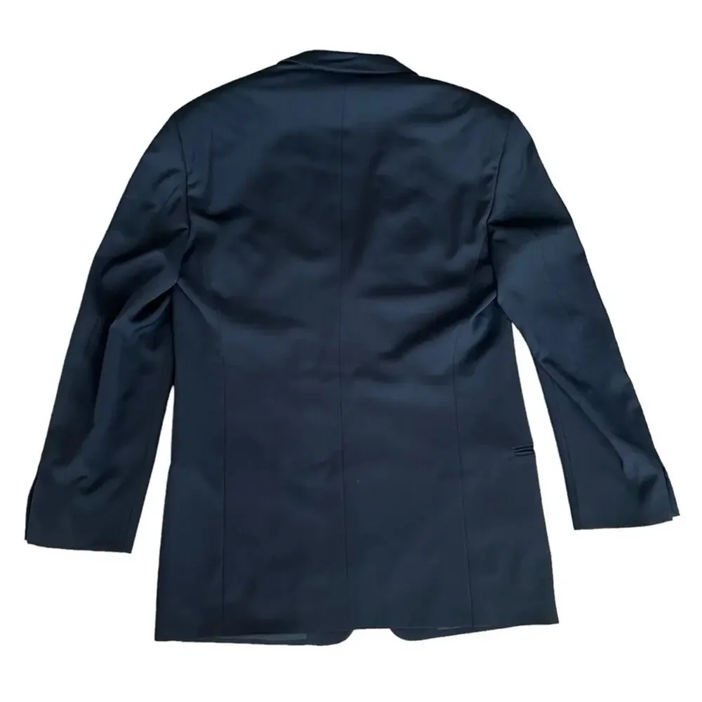 Giorgio Armani Le Collezione Men’s Wool Navy Blue Blazer Suit Jacket Size 42 L